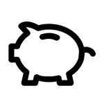 Icono servicio económico apagado