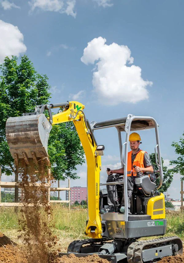Alquiler para particulares de mini excavadora eléctrica
