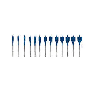 Set de brocas planas fresadoras para madera de 10/12/13/14/16/18/20/22/24/25/28/30/32 mm, 13 unidades