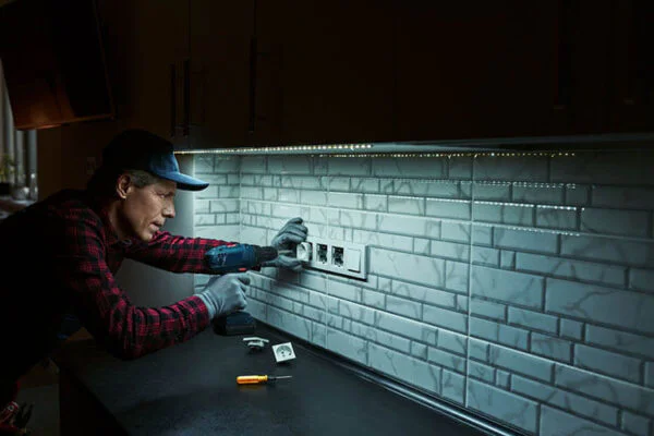 Ilumina adecuadamente para realizar trabajo de electricidad en casa