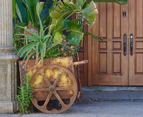 jardinera con ruedas