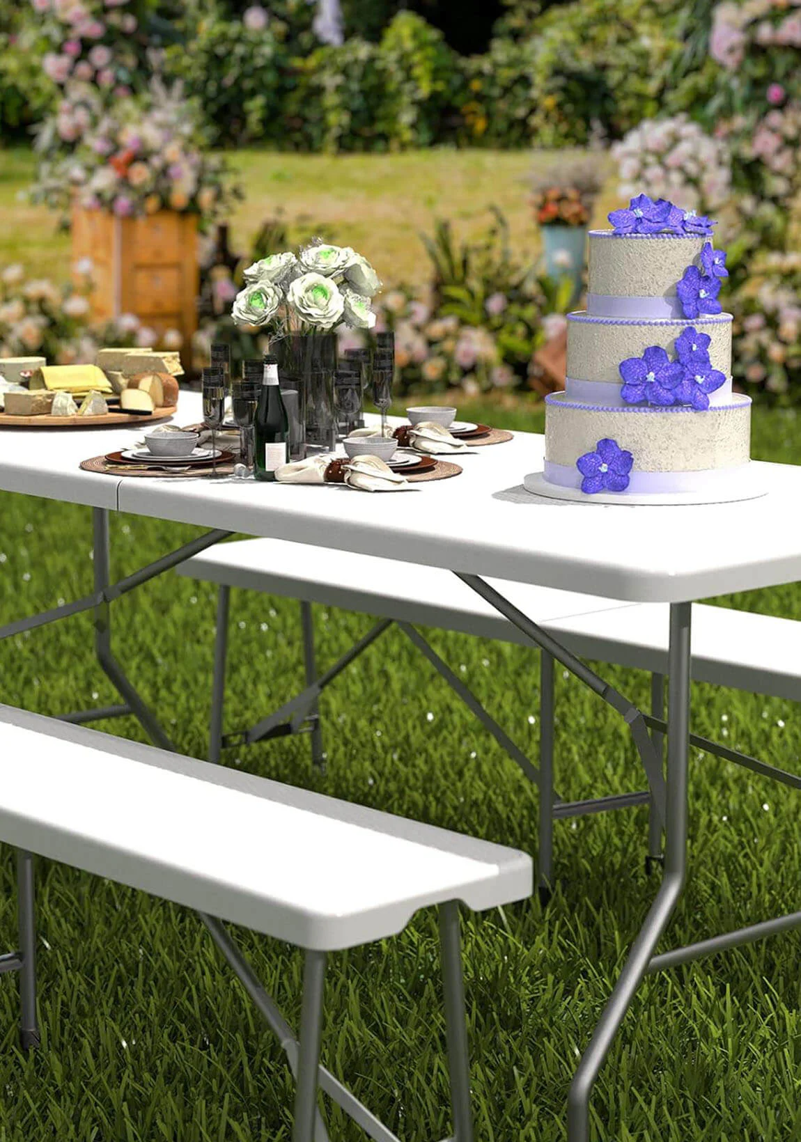 Alquiler Fiestas en casa Banco plegable rectangular