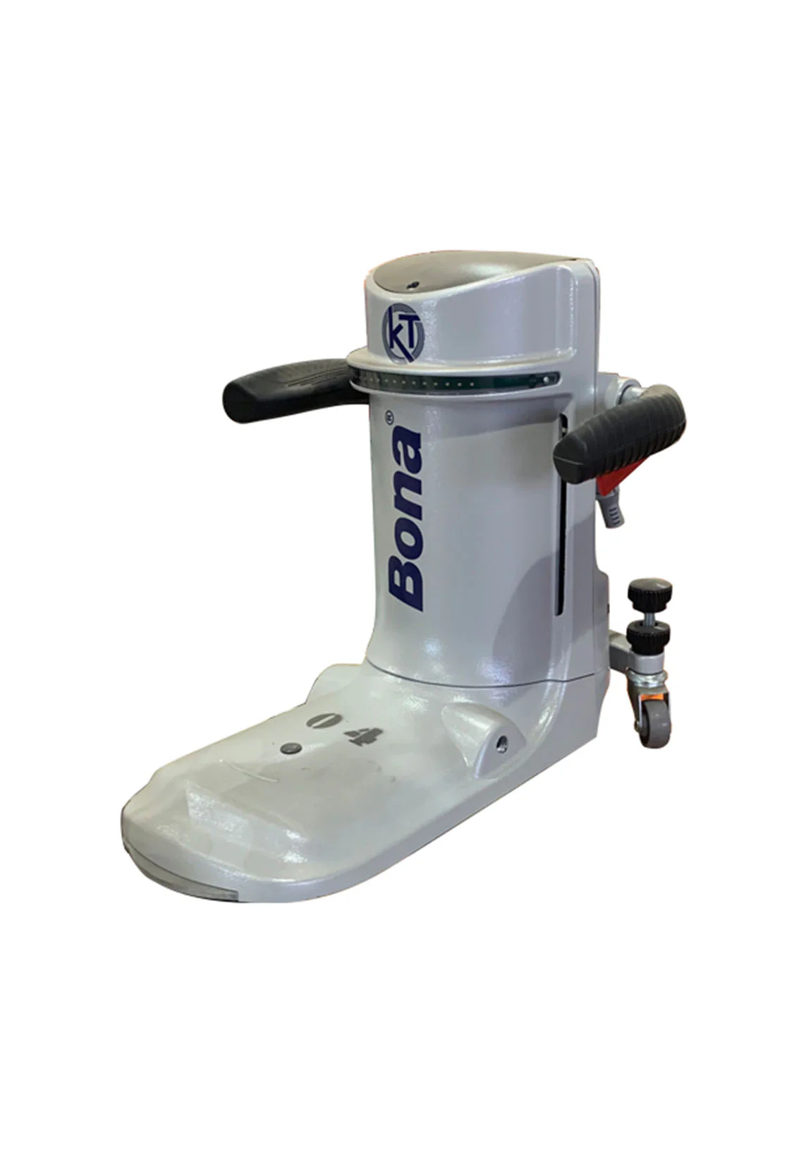 White ankle rehabilitation machine with side handles, labeled BonA, used for physical therapy.
