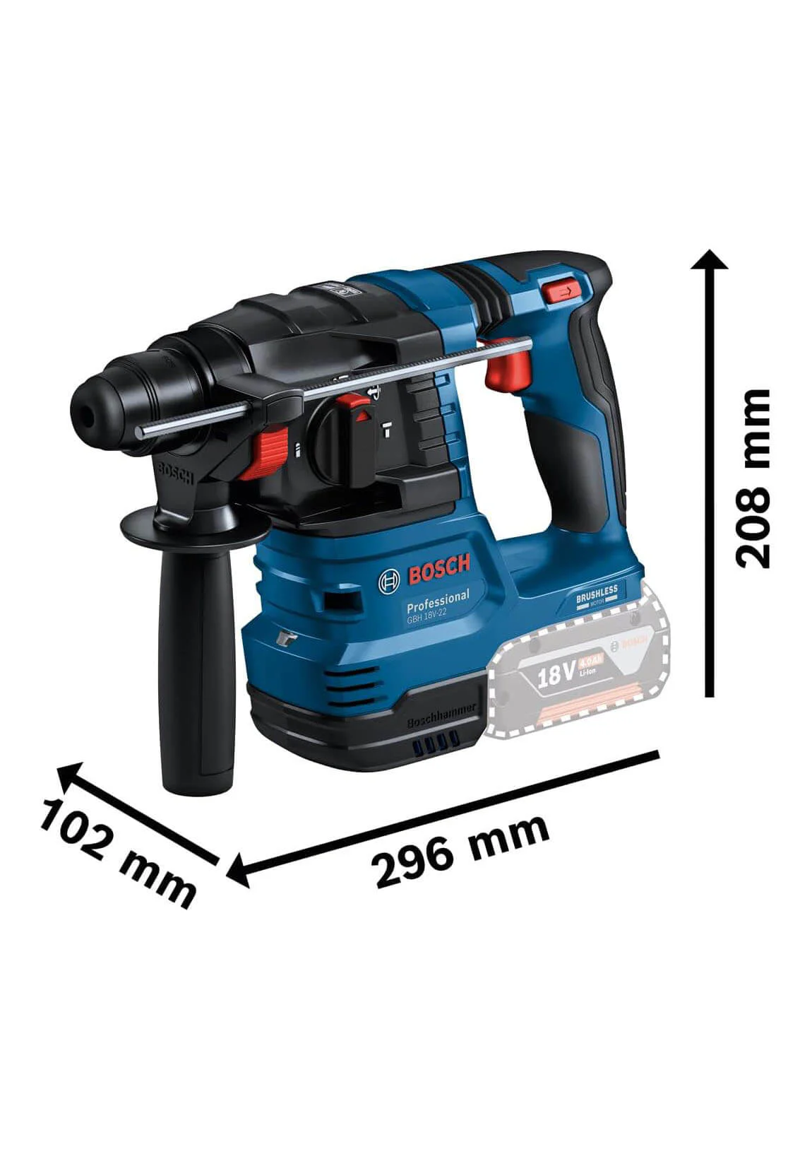 Diagrama martillo perforador Bosch GBH 18V-22